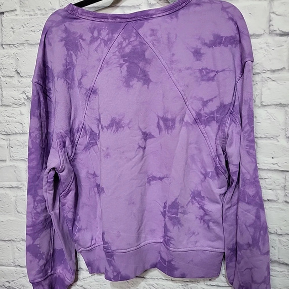 NWT Member's Mark Women's Large Tie Dye Lightweight Sweatshirt Blushed Lilac - Picture 2 of 8